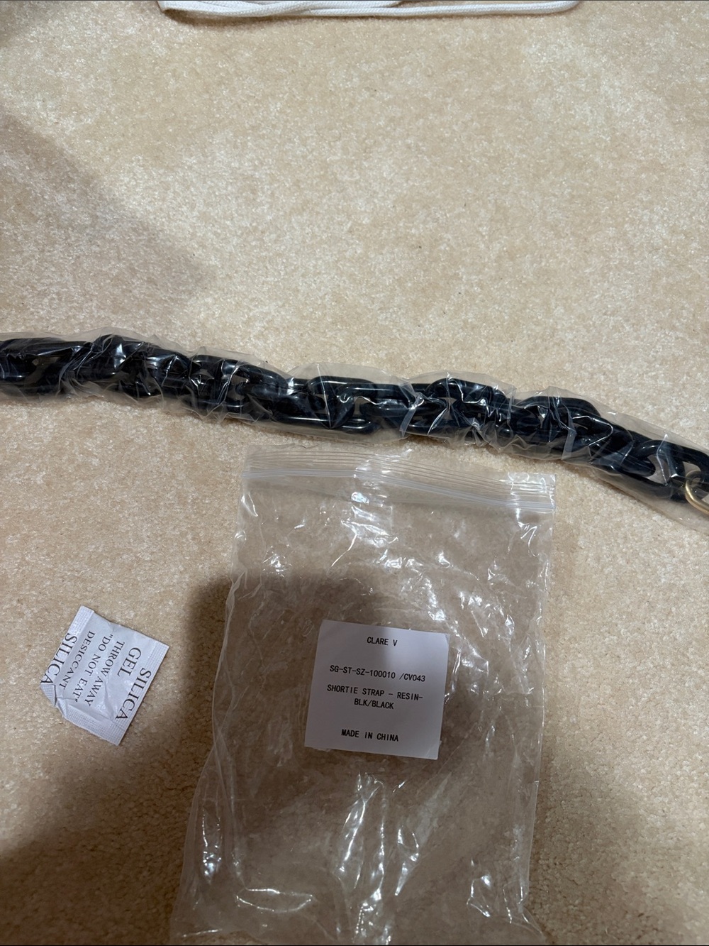 Clare V Shortie Strap Black Resin Brand new! *TRADE* - Picture 3 of 4